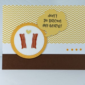 Valentine's card, greeting card, no text, with envelope, bacon my heart, Carte Saint-Valentin, carte de voeux, sans texte, avec enveloppe