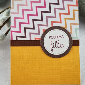 Pour ma fille carte de souhaits avec enveloppe blanche, sans text