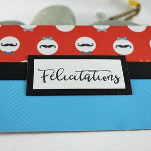 Carte de souhaits en francais, Félicitations, sans text, avec enveloppe, Greeting card in french, congrdulations, blank, with envelope image 4