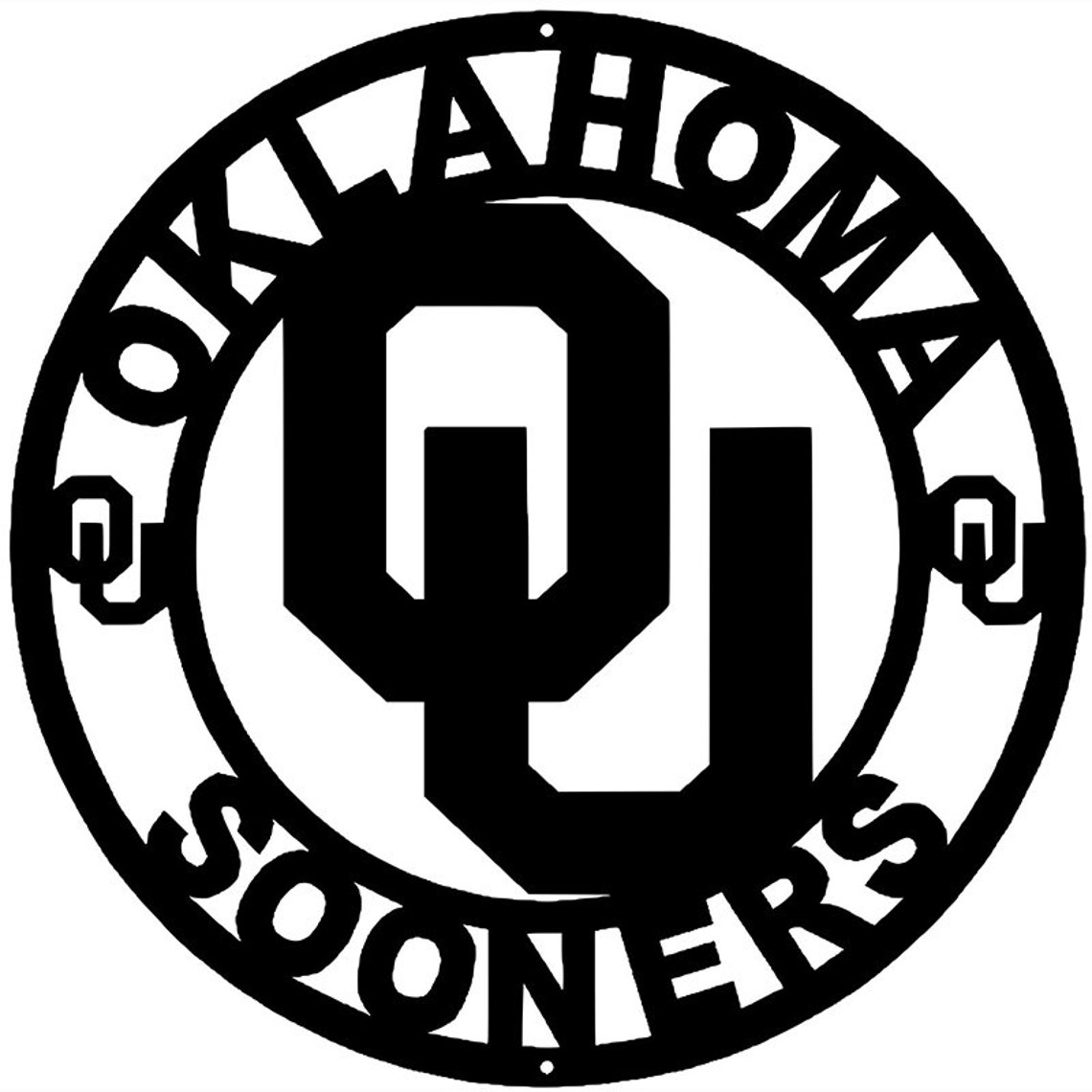 Oklahoma Sooners Metal Sign Etsy