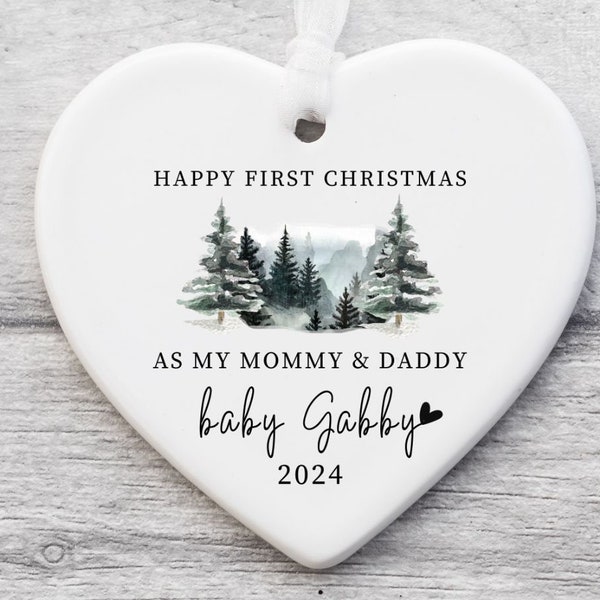 First Christmas as Mommy and Daddy Ornament, Baby's First Christmas Ornament, New Parents Ornament, Sentimental Keepsake