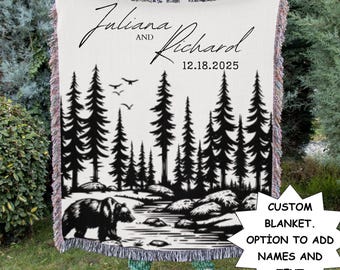 Special Anniversary Blanket, First Christmas Married Gift, Custom Blanket With Couple Names, Anniversary Gift For Wife, Custom Wedding Gift