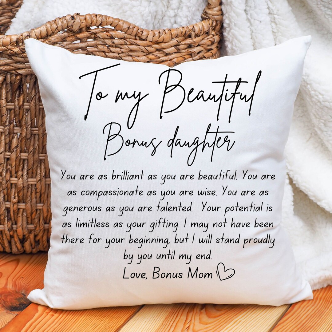 Bonus Daughter Pillow Case With Pillow Included Best Bonus Daughter ...