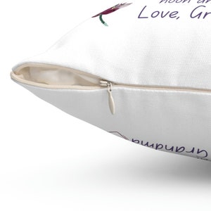 Granddaughter Pillow Gift from Grandma, Personalized Birthday Cushion, Custom Throw Pillow for Grandkids, Keepsake Present from Nana image 7
