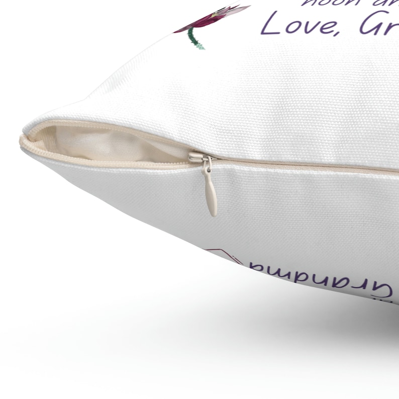 Granddaughter Pillow Gift from Grandma, Personalized Birthday Cushion, Custom Throw Pillow for Grandkids, Keepsake Present from Nana image 7