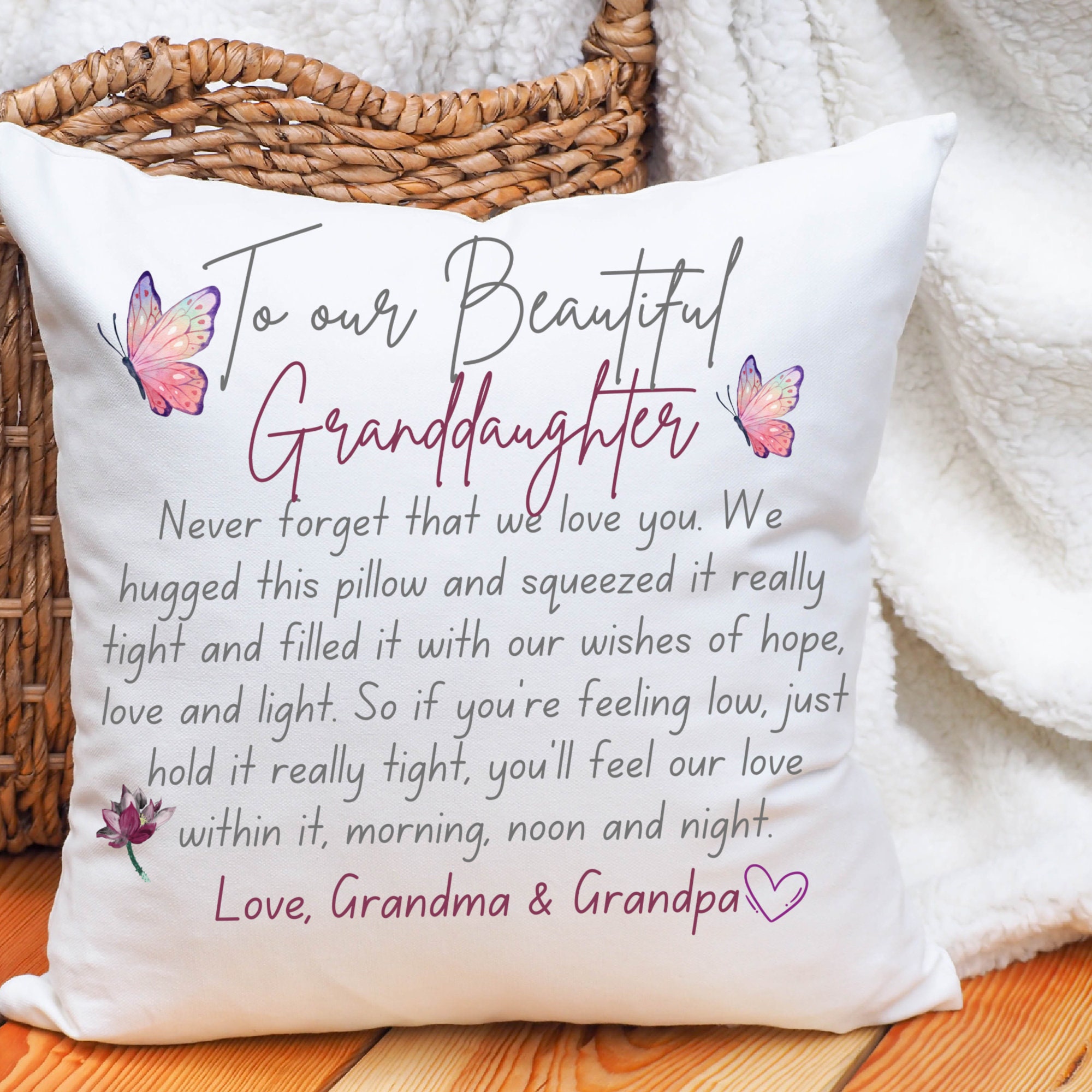 Our Granddaughter Pillow Case With Pillow Granddaughter Gift - Etsy