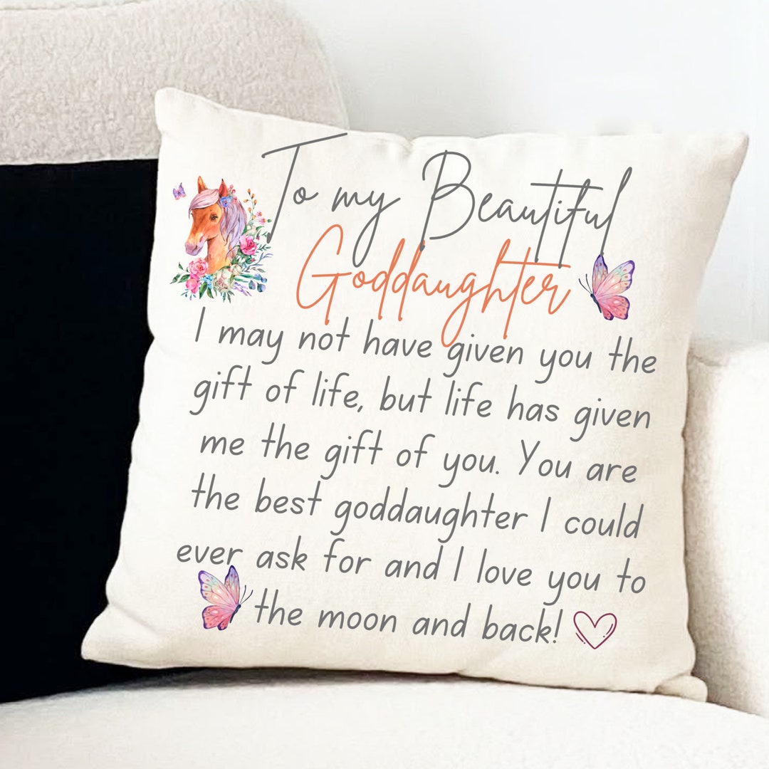 Goddaughter Baptism Gift Goddaughter Gift Pillow Case With - Etsy