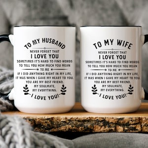 Husband Gift from Wife, I love you Coffee Mug For Wife Anniversary Gift for Couple To My Husband Fathers Day Gift for Husband on Wedding day