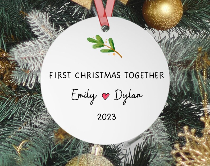 First Christmas Together Ornament Mr Mrs Keepsake Christmas Etsy