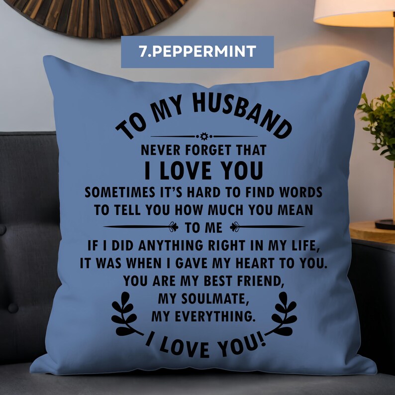 Personalized Anniversary Gift for Couples, to My Husband Pillow