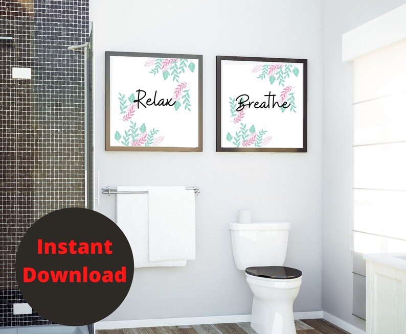 Bathroom Decor Printable Bathroom Wall Decor 4 Bathroom Humor Signs - Etsy
