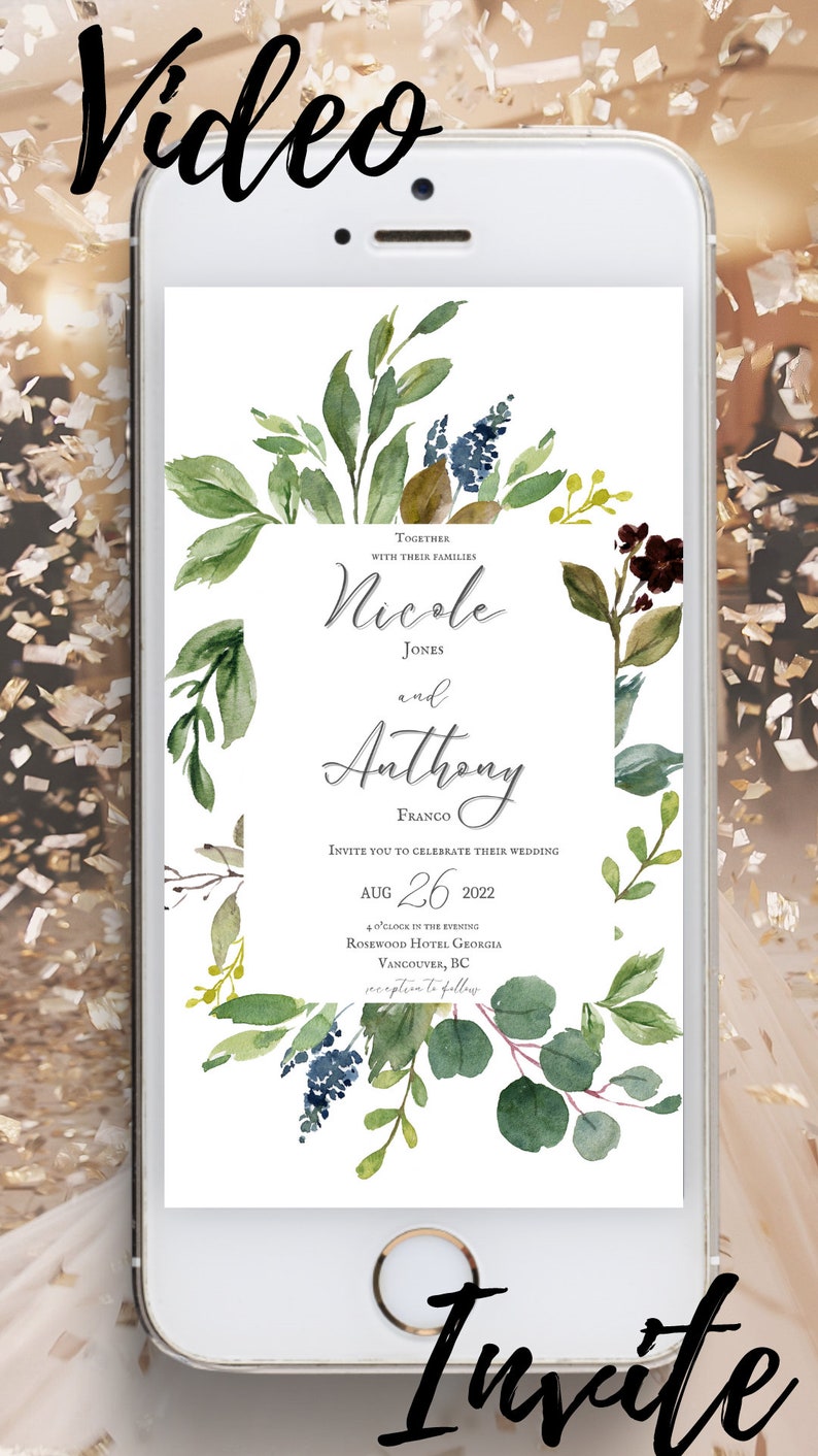 Animated Invitation | Wedding Video Invitation | Customizable Animated Invitation | Wedding Video Invitation | Customizable