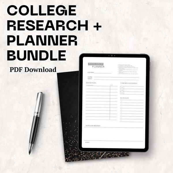 College Planner | Research Template | Research Planner | University Planning | PDF | Download File