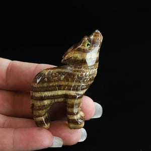 Onyx Wolf, Crystal Wolf, Natural Onyx, Crystal Collection, Home Décor, Crystal Gift