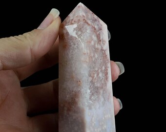 Pink Flower Agate Tower - Healing Crystal, Gemstone Decor