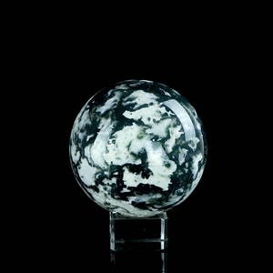 Natural Moss Agate Crystal Sphere - Healing Energy & Spiritual Balance