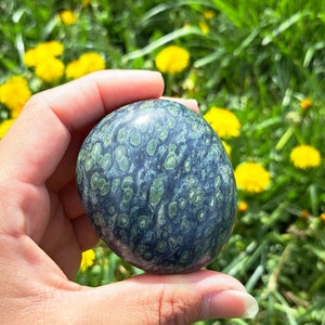 Natural Kambaba Jasper Palm Stone - Calming Energy and Stress Relief