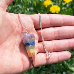 Crystal Chakra Pendulum for Spiritual Healing and Divination