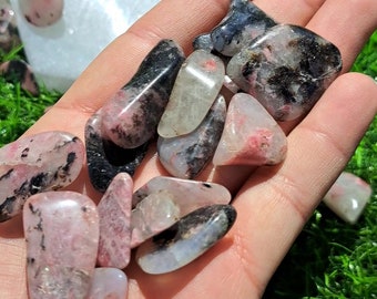 Natural Rhodonite Crystal Tumble – Love and Healing Stone