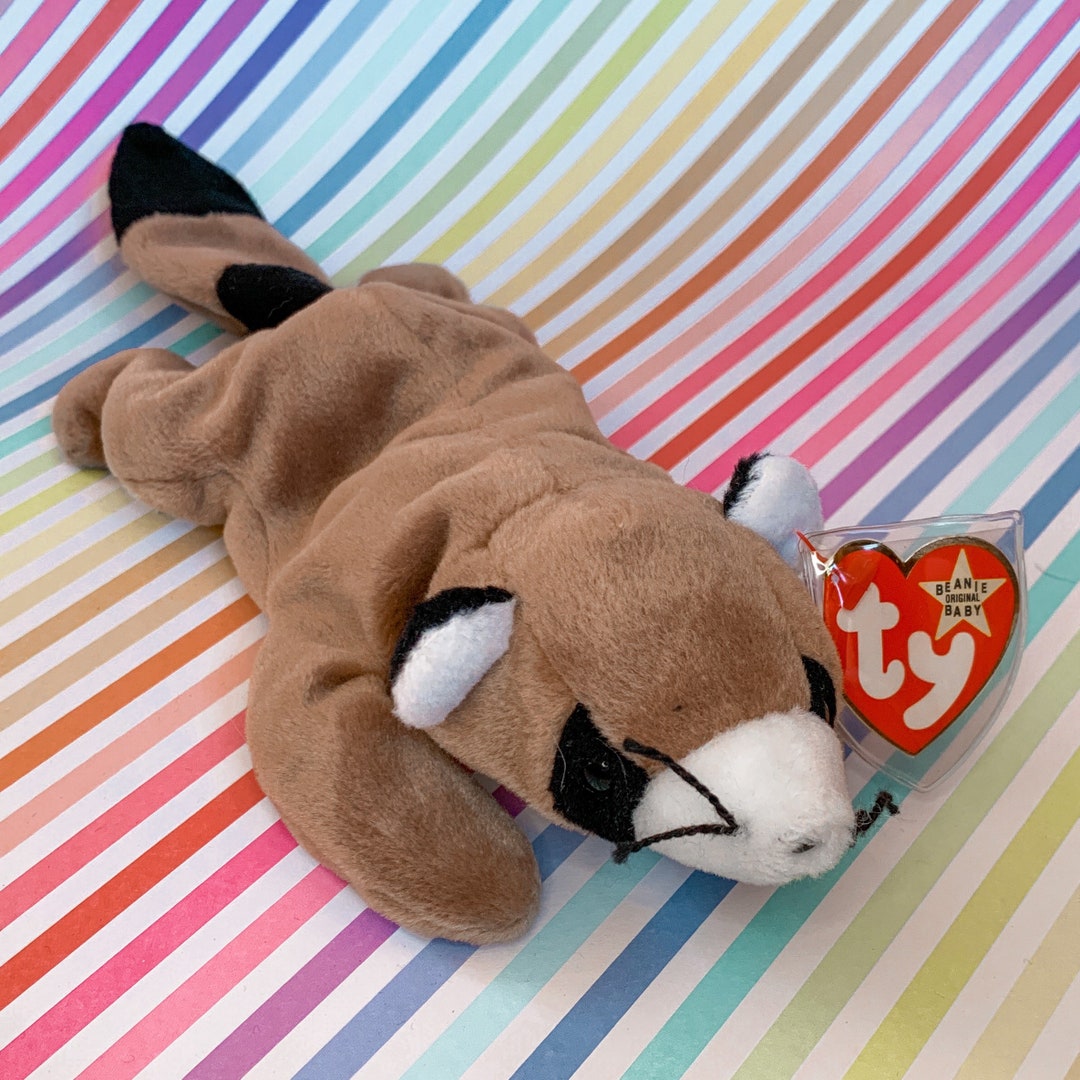 TY Beanie Baby Ringo the Raccoon 1995 MWMT Etsy