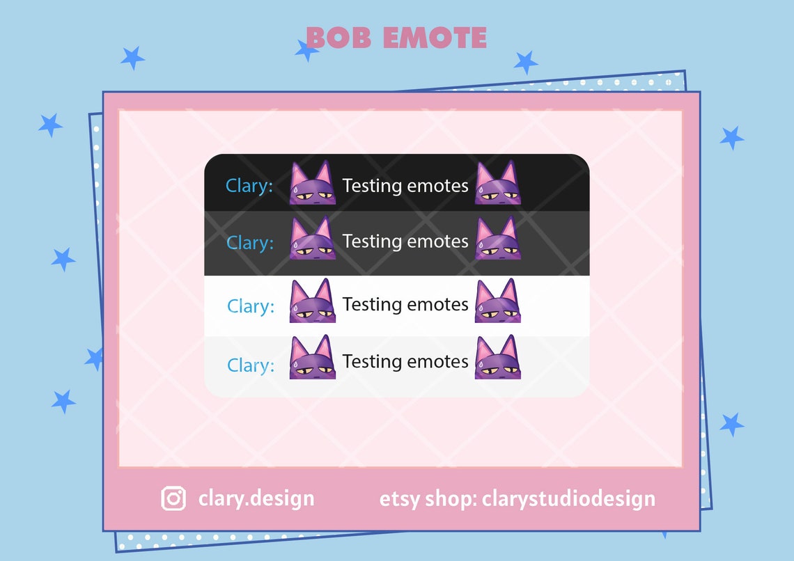 Twitch Emote / Flustered Bob, Confused/ Cute Bob Emote for Streamer / Discord Emote / Animal