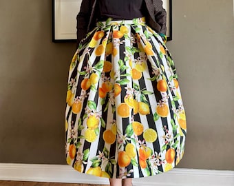 Faltenrock mit Taschen - CITRUS