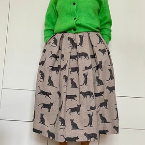 BLACK CATS skirt with pockets image 10