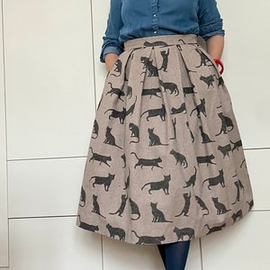 BLACK CATS skirt with pockets image 1