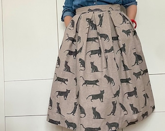 BLACK CATS skirt with pockets