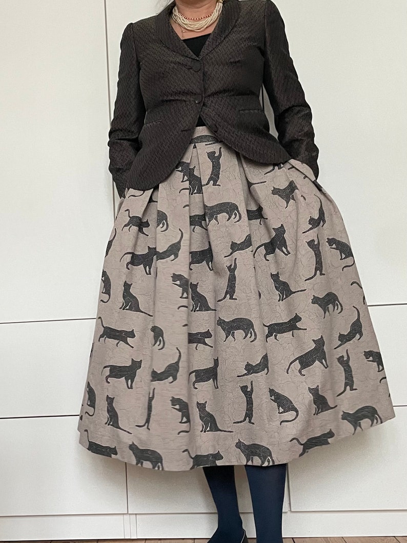 BLACK CATS skirt with pockets image 6