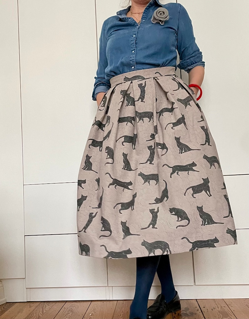 BLACK CATS skirt with pockets image 3