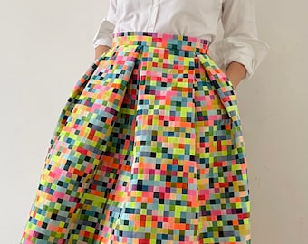 PIXEL Skirt with Pockets