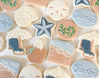 Sea Glass Beach Birthday Cookies: Custom Sugar Cookies