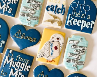 Custom Sugar Cookies: From Muggle to Mrs. Bridal Cookies