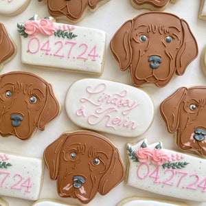 Puppy Bridal Party Cookies: Custom Sugar Cookies