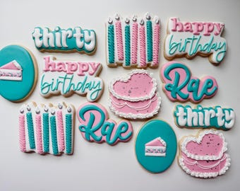 Classic Birthday Cookies: Custom Sugar Cookies