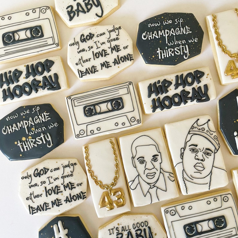 Cookies Clear Raper Hip Hop Hooray Customized Birthday Cookies - Etsy