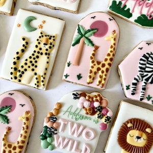 Two Wild Birthday Cookies: Custom Sugar Cookies