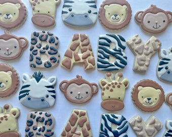 Custom Sugar Cookies: Safari Baby Cookies