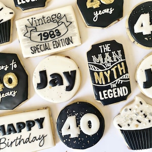 The Man, the Myth, the Legend Birthday Cookies: Custom Sugar Cookies