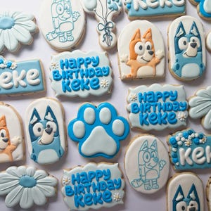 Wackadoo Blue Dog Birthday Cookies: Custom Sugar Cookies