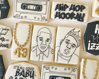 Custom Sugar Cookies: Hip Hop Hooray Birthday Cookies