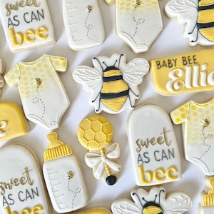 Sweet as Can Bee Baby Cookies: Custom Sugar Cookies