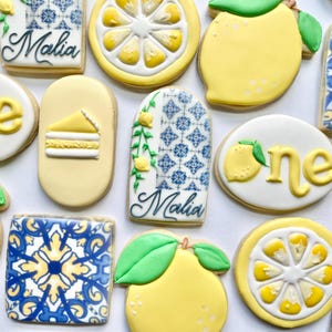 Lemon 1st Birthday Cookies: Custom Sugar Cookies