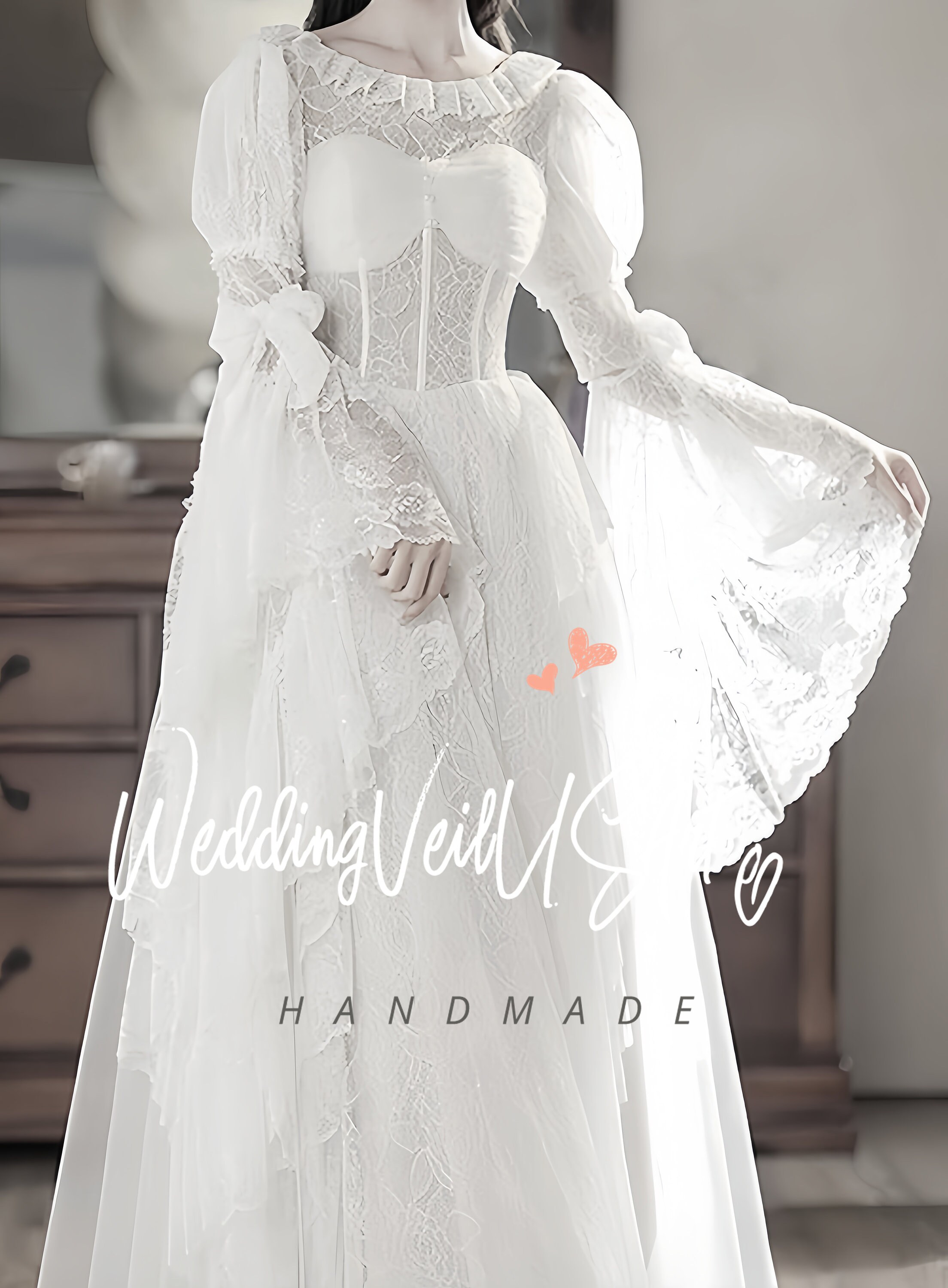 A-Line White Wedding Dress with a Stunning Lace Back for a Vintage Look
