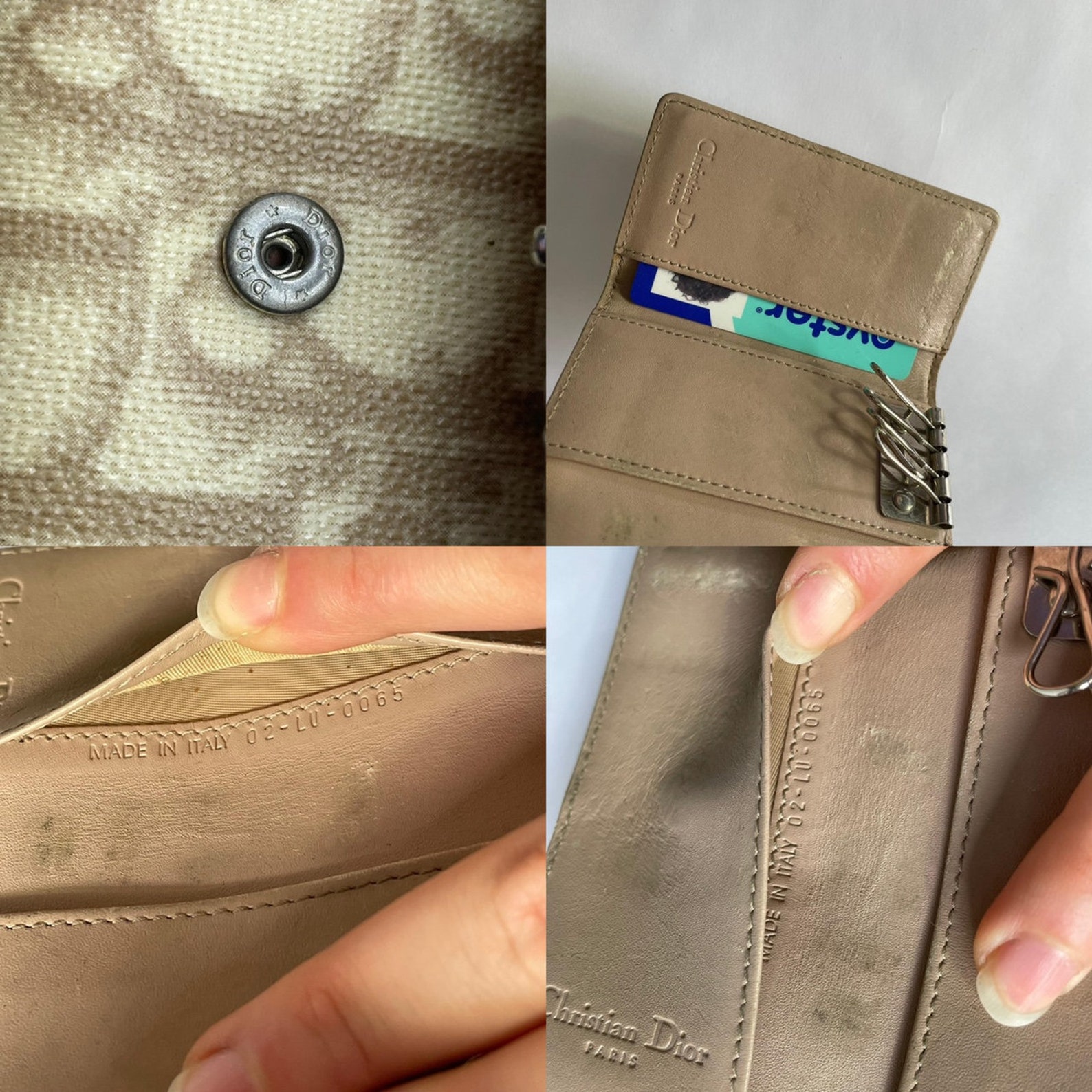 vintage y2k Christian Dior leather mini keychain Etsy