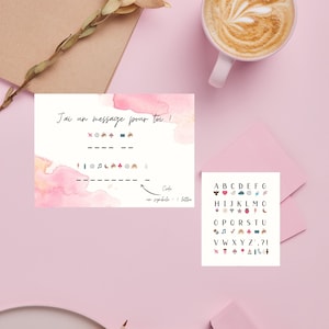 Carte message codé demande parrain  annonce grossesse  marraine annonce mariage  carte à gratter cadeau personnalisé