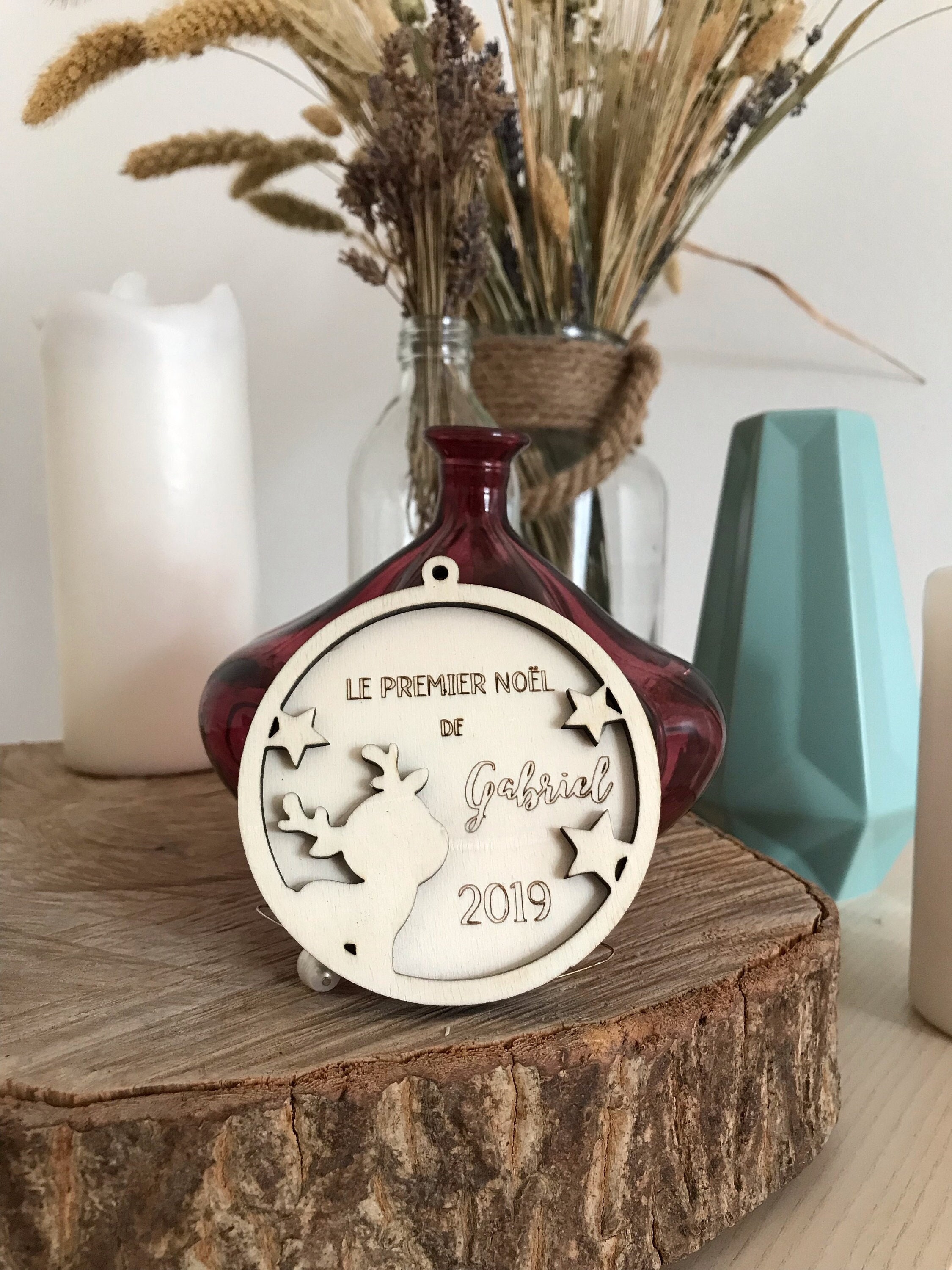 Boule de Noël Personnalisée - Mon Premier | Ornement Personnalisé, Décoration Noël