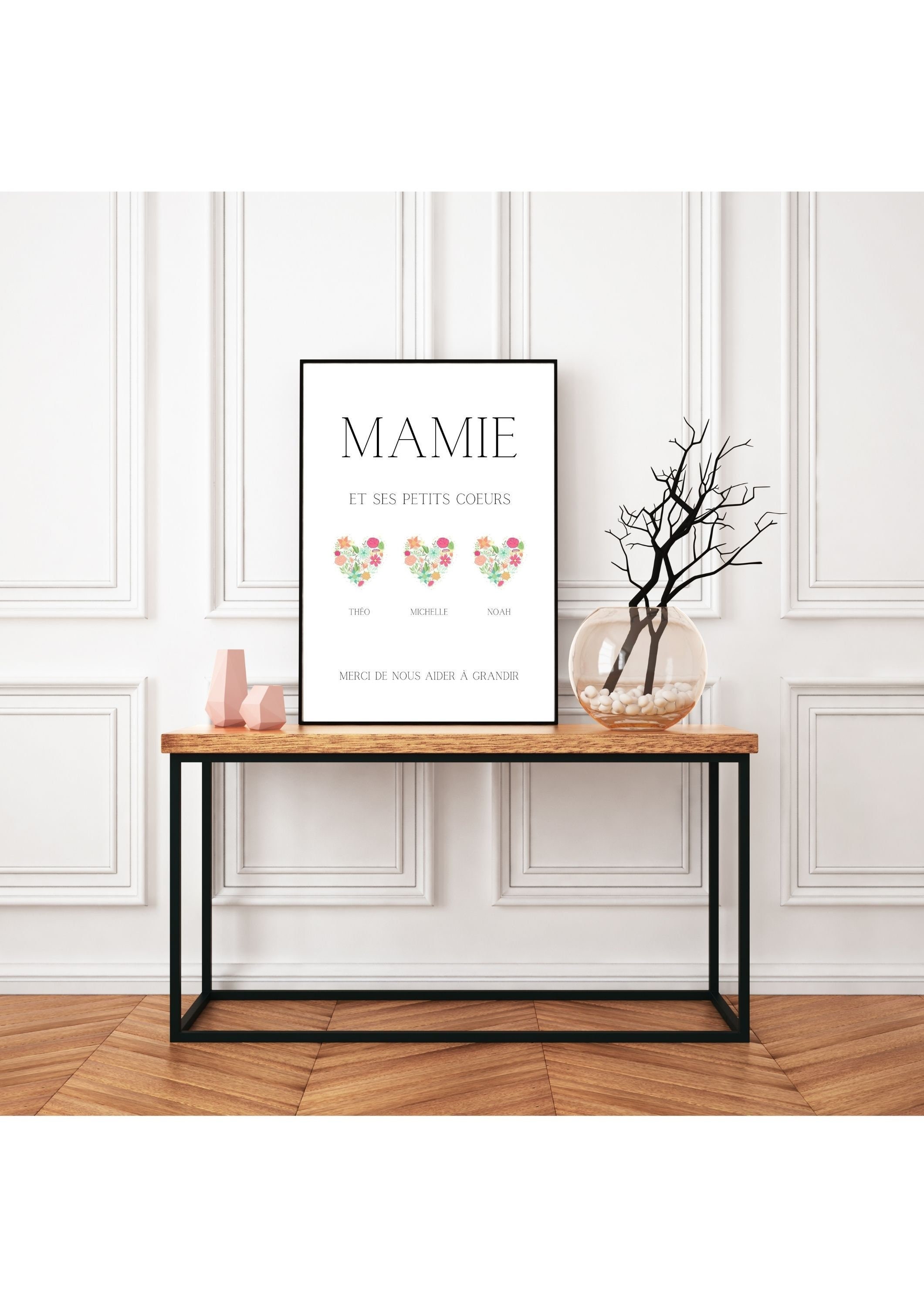 Cadeau Mamie - Affiche Personnalisée Cadeau Anniversaire Famille Personnalisé-Fête Des Mères-Fetes G
