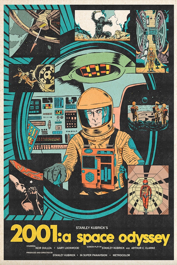 2001: A Space Odyssey - 1968 Movie Poster (fan-made) - Etsy
